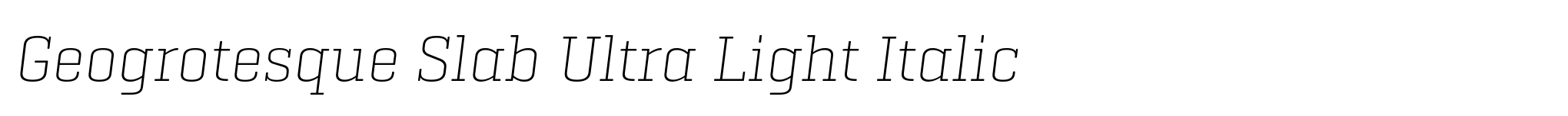 Geogrotesque Slab Ultra Light Italic image